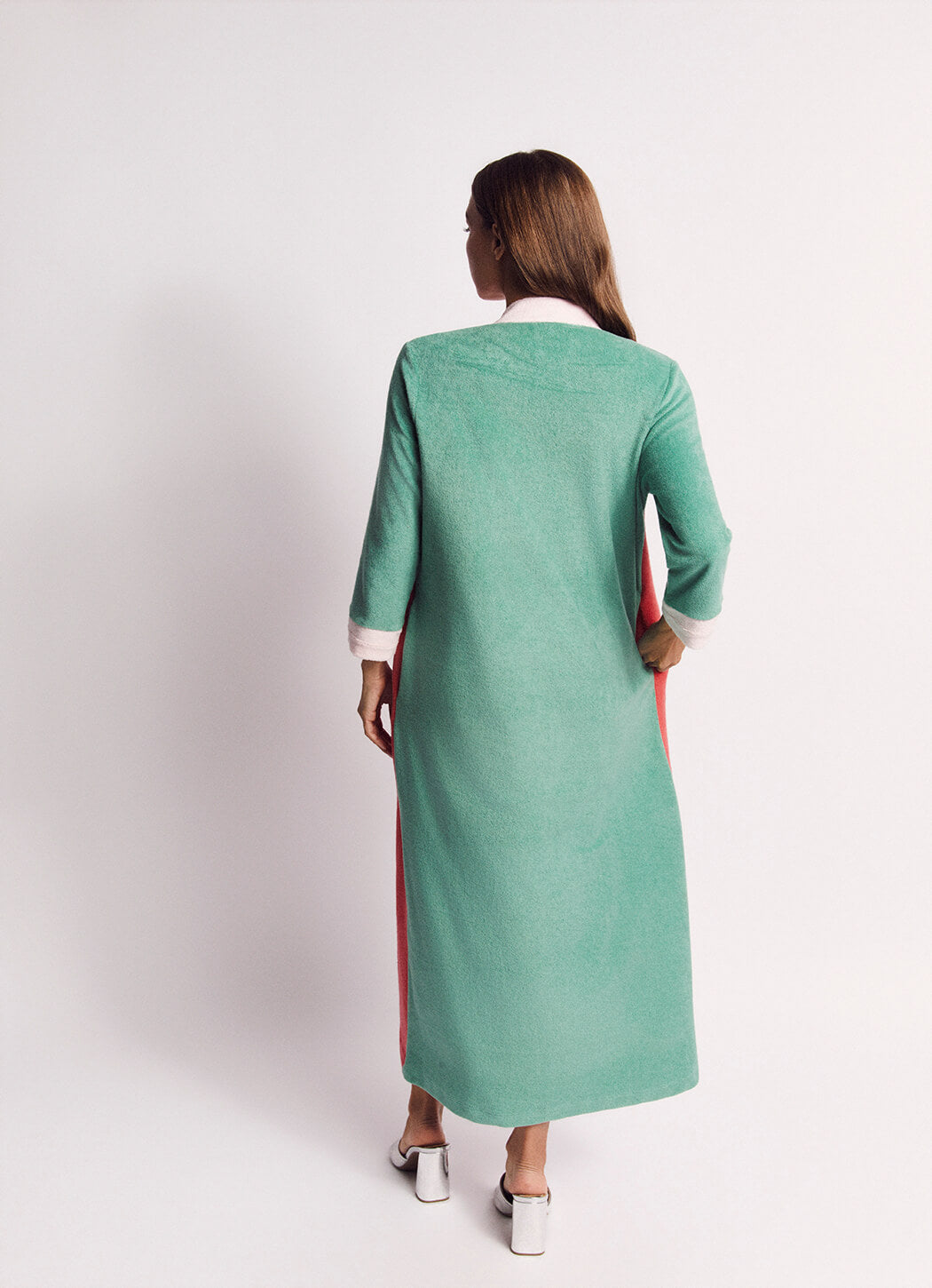 Mod Colorblock Robe - Pink, Coral & Teal Terry