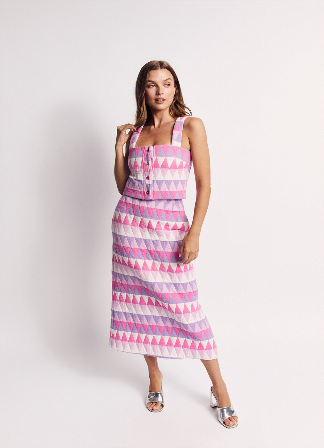 The Hostess Skirt - Pink & Purple Prism