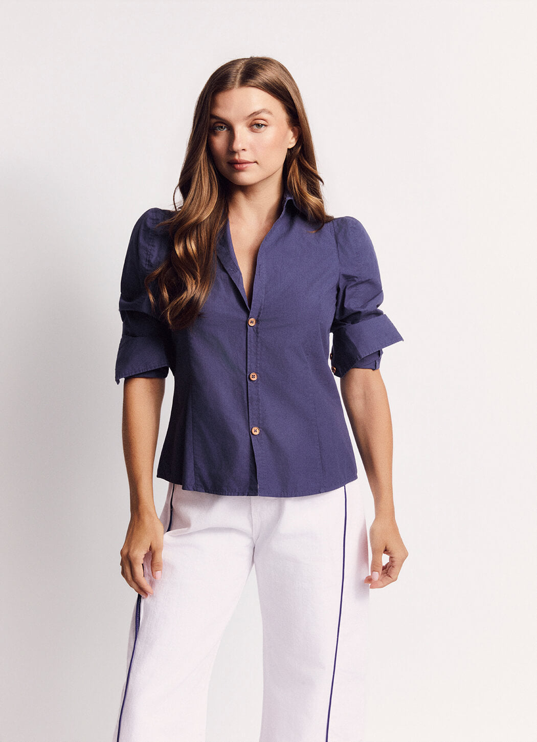 The Brett Button Down - Navy