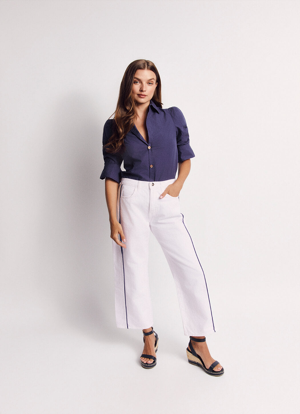 The Brett Button Down - Navy