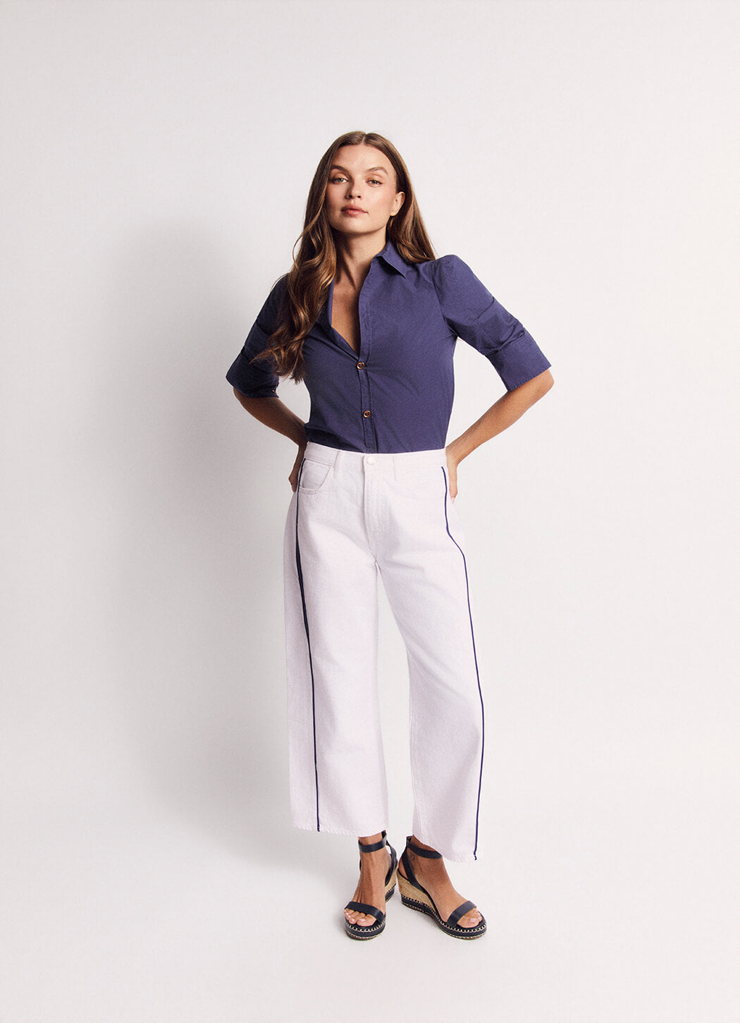 The Brett Button Down - Navy