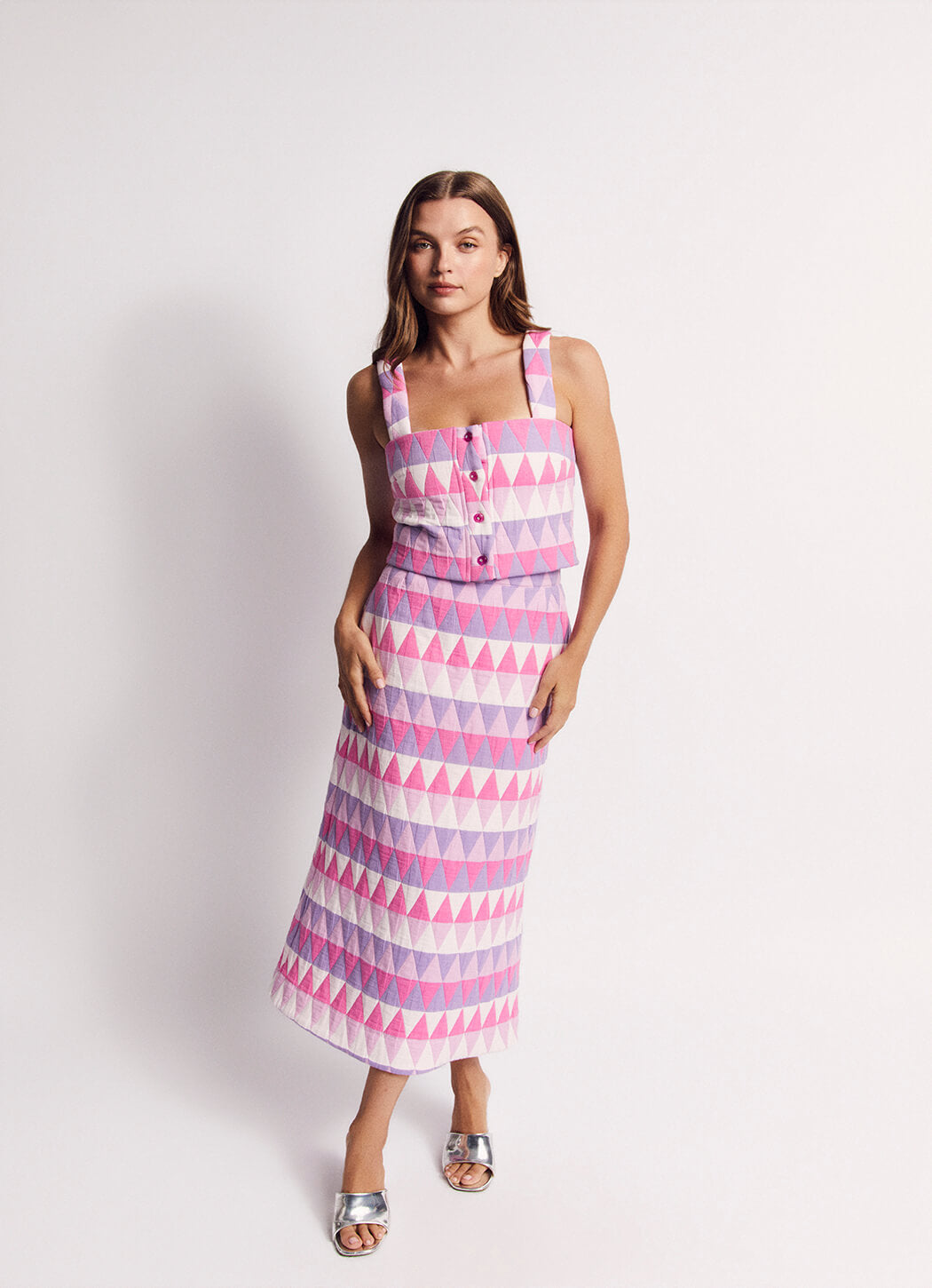 The Dottie Top - Pink & Purple Prism