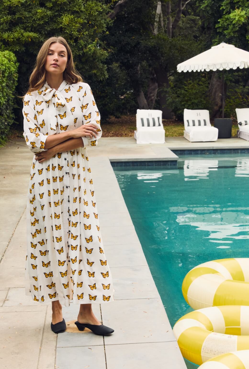 9 to 5 Shirtdress MAXI - Butterflies