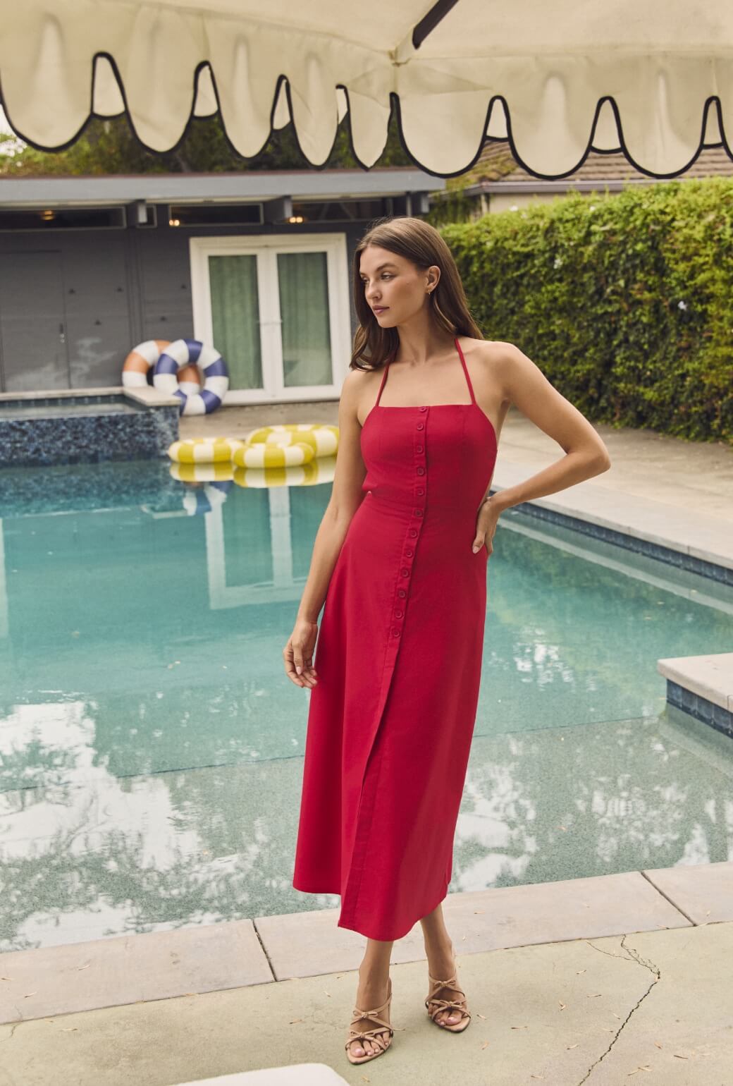 Apron Dress - Red