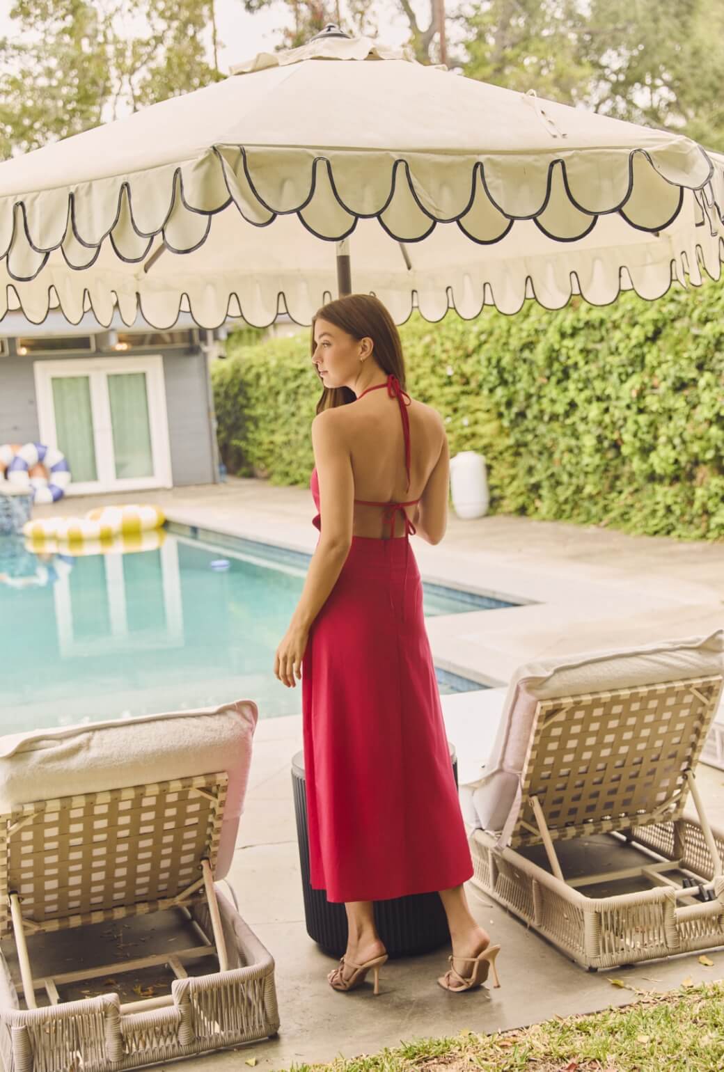 Apron Dress - Red