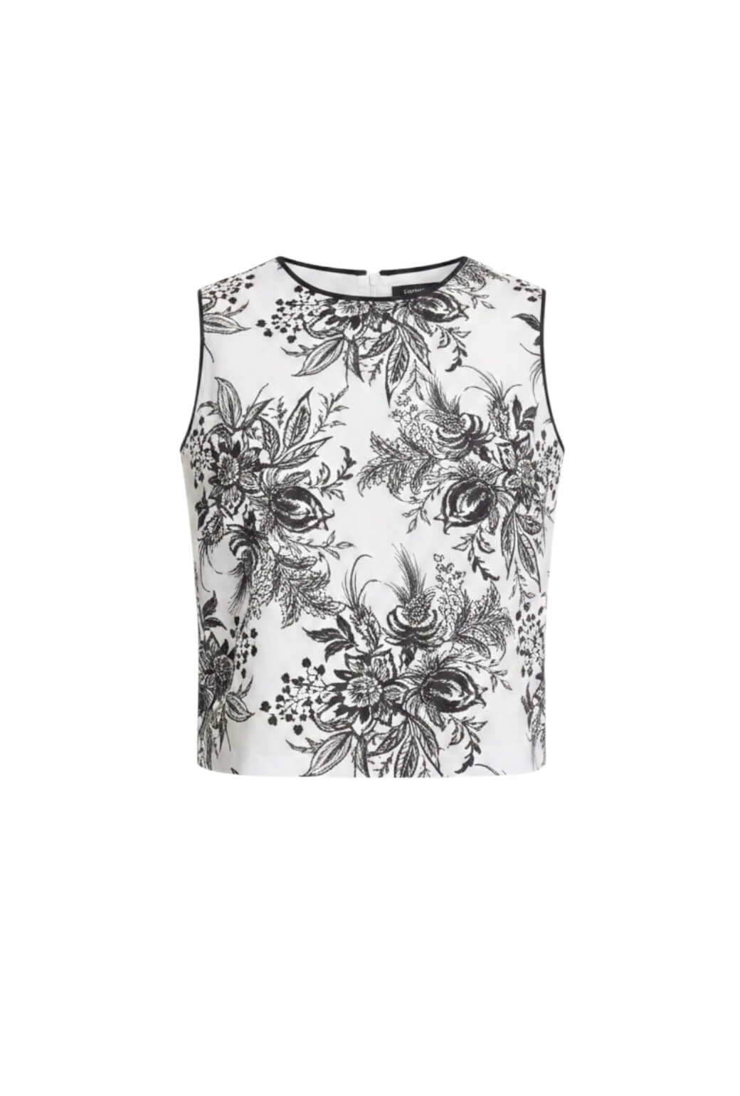 Buru x Val Audrey Top - B&W Botanical