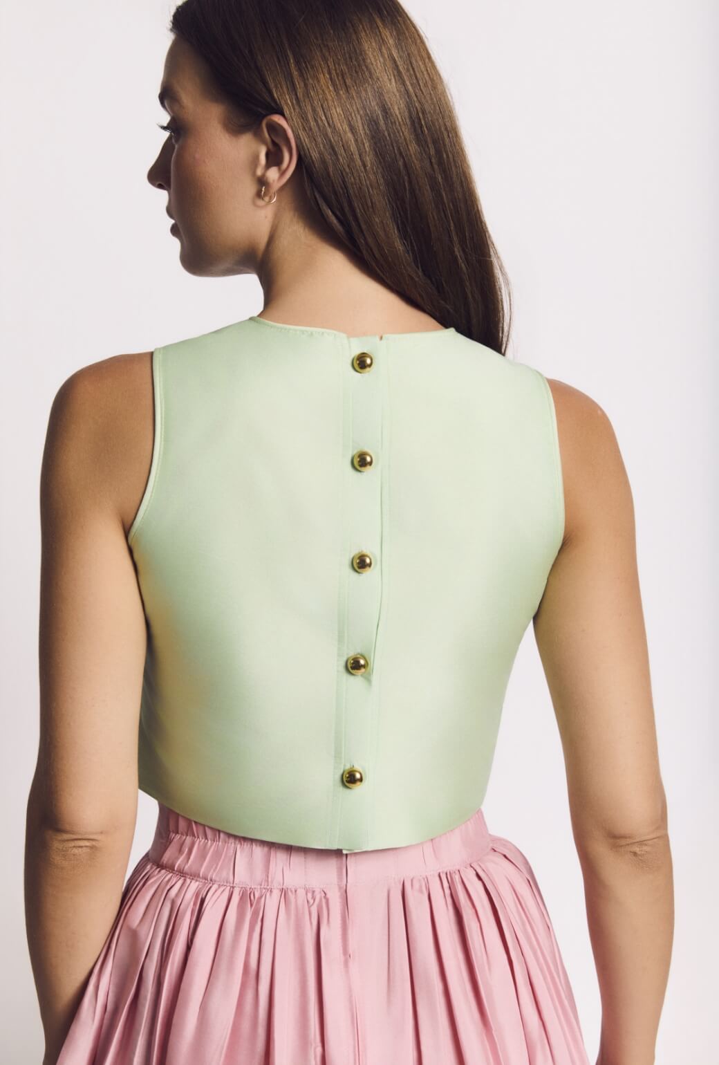 Audrey Top - Mint Taffeta