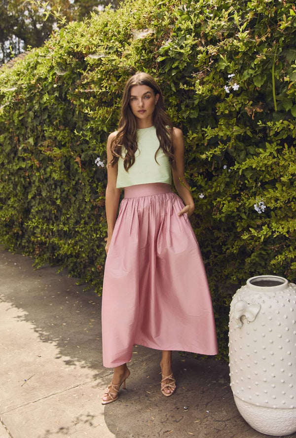 Audrey Top - Mint Taffeta