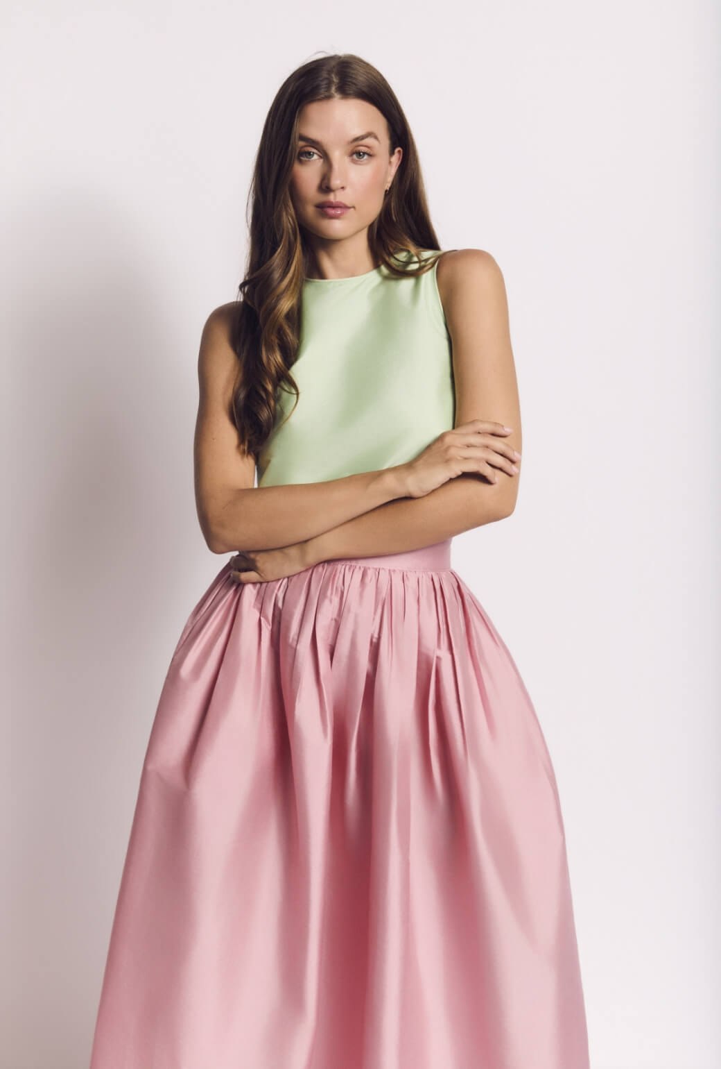 Audrey Top - Mint Taffeta