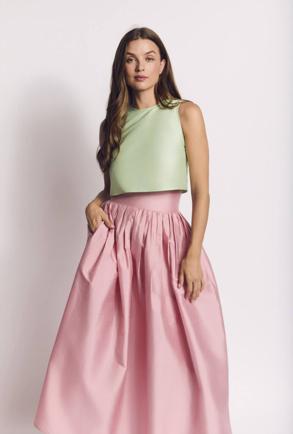 Audrey Top - Mint Taffeta