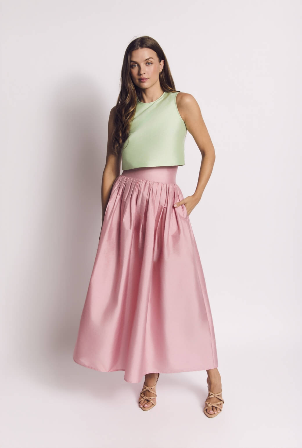 Audrey Top - Mint Taffeta