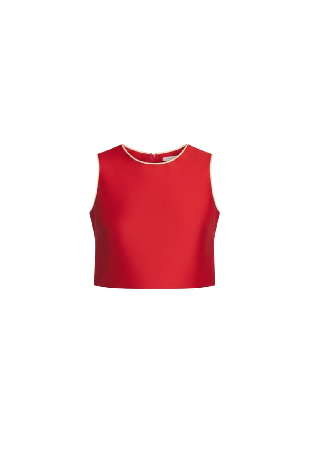 Audrey Top - Red Taffeta with Mint Contrast