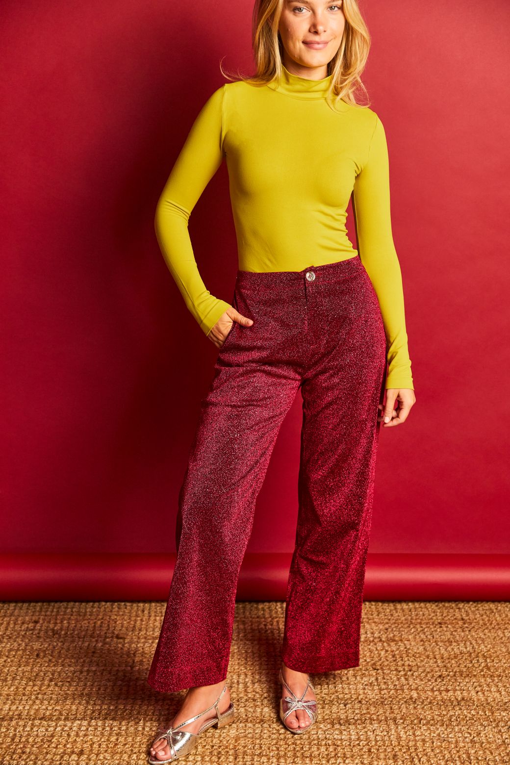 Sparkle Trousers - Magenta