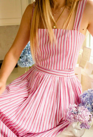 Buru x TCC Bella Bustier - Pink & Purple Stripe