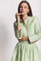 Bolero Blazer - Mint Taffeta with Red Contrast