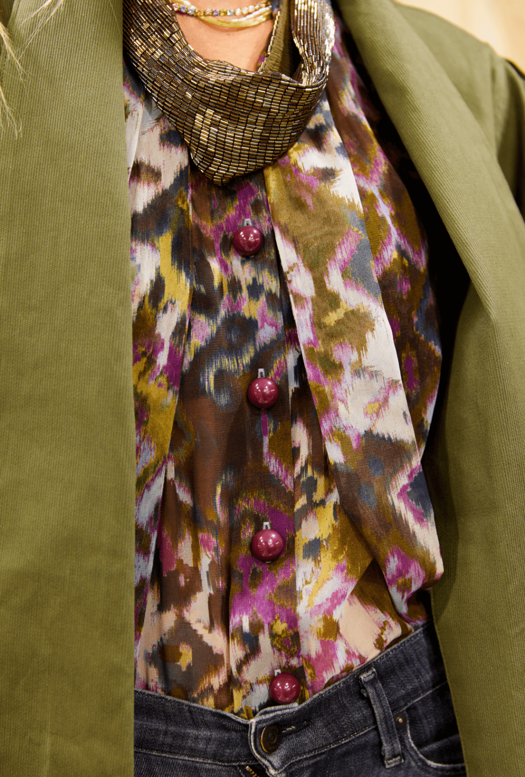 Bow Blouse - Ikat