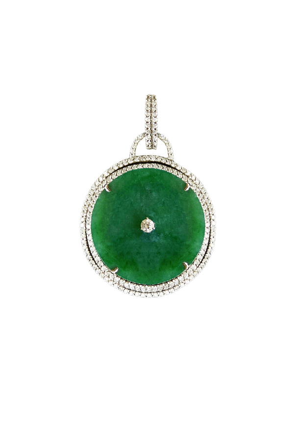 Buru Medallion - Diamond & Jade