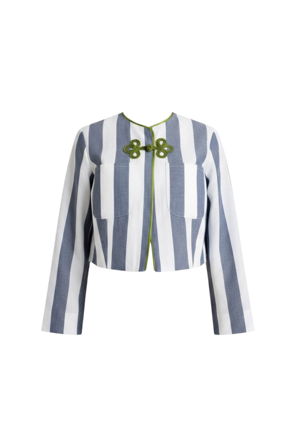 Buru x TCC Cardigan Blazer - Charcoal Cabana Stripe