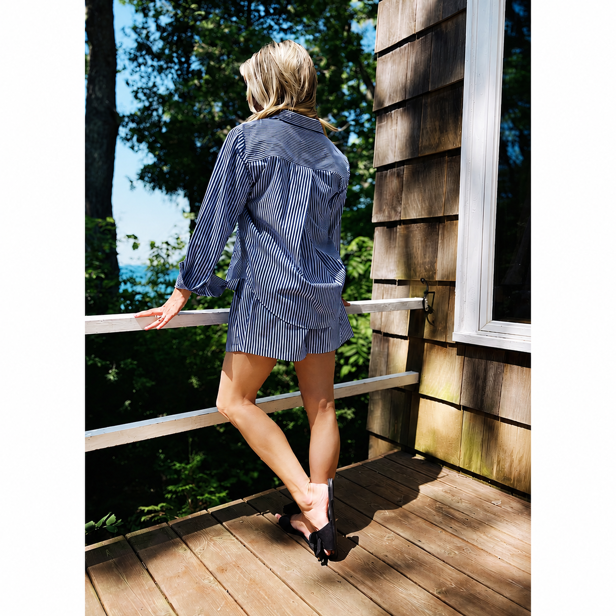 Everyday Shorts - Blue Stripe