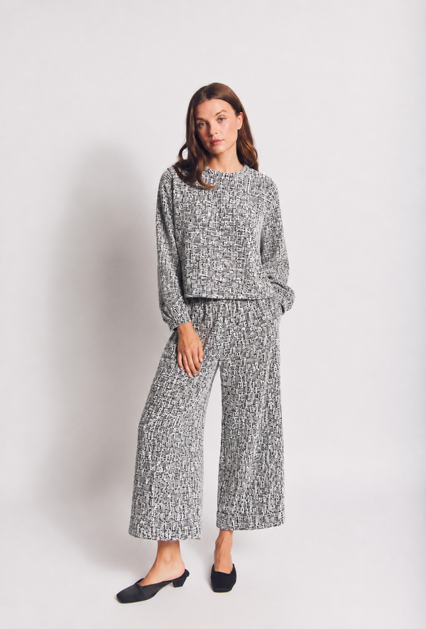 BURU x Val Everyday Pullover - Black Crosshatch