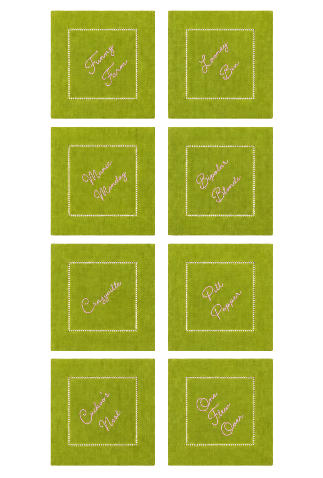Cuckoo Cocktail Napkins - Green