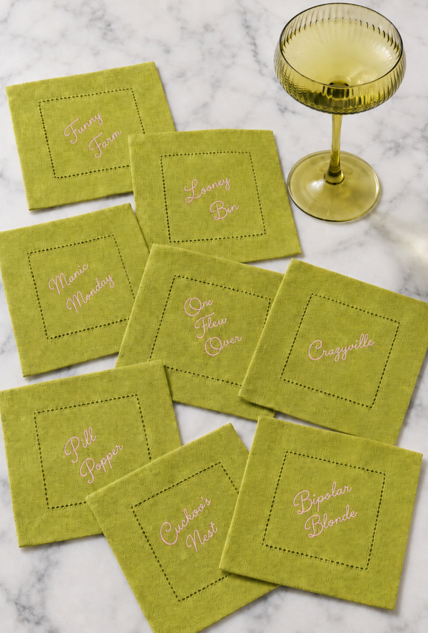 Cuckoo Cocktail Napkins - Green