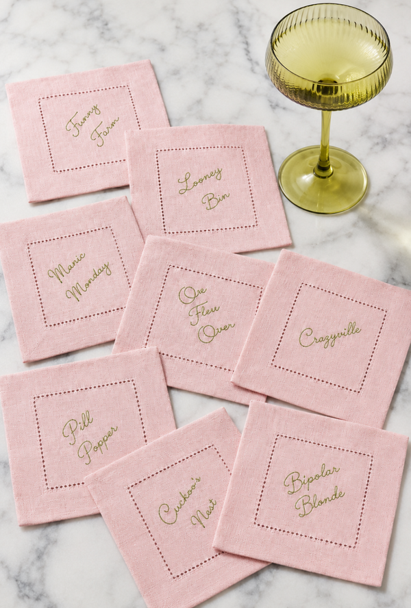 Cuckoo Cocktail Napkins - Pink