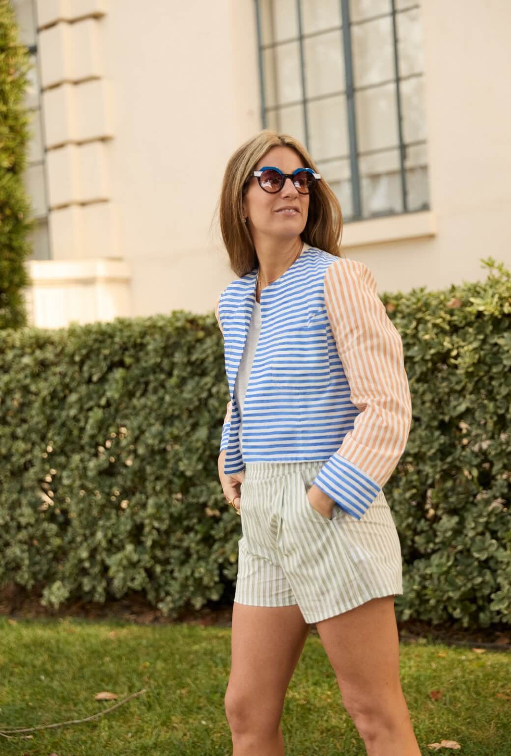 Buru x Ali Sisto Contrast Blazer - Multicolor Stripe