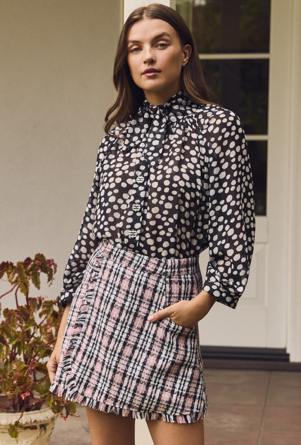 Buru x Val Courtside Skirt - Bonheur Tweed