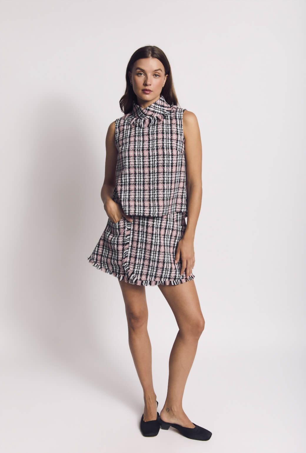 Buru x Val Courtside Skirt - Bonheur Tweed