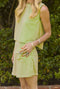 Crew Neck Blouse - Green Gingham Knit