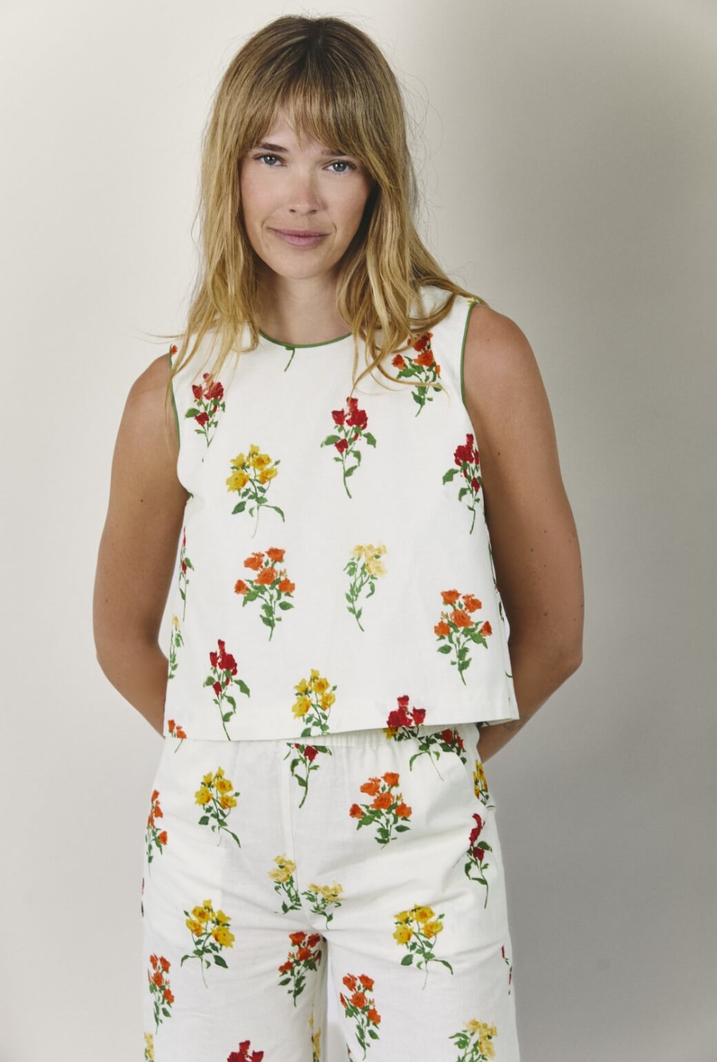 Crew Neck Blouse - Knockout Rose