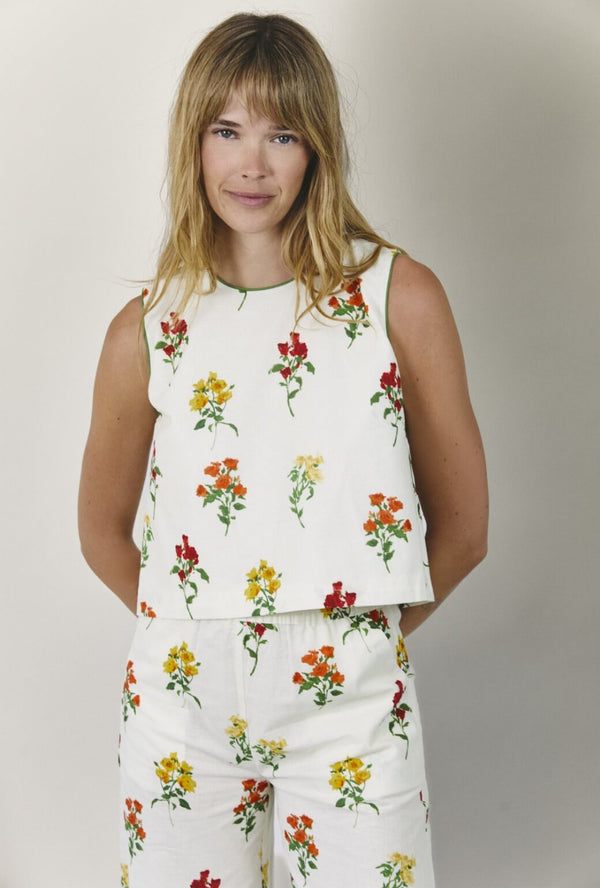 Crew Neck Blouse - Knockout Rose