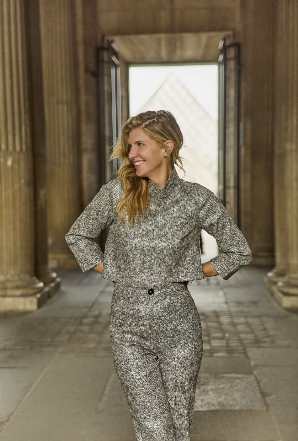Cropped Cigar Pant - Silver Shimmer