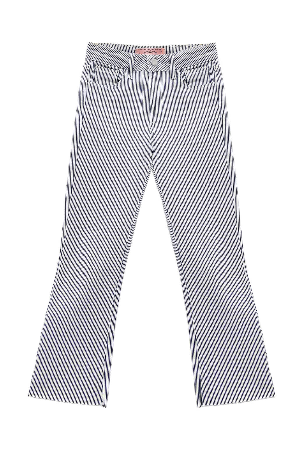 Cropped Flares - Railroad Stripe