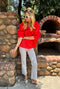 Cropped Flares - Railroad Stripe