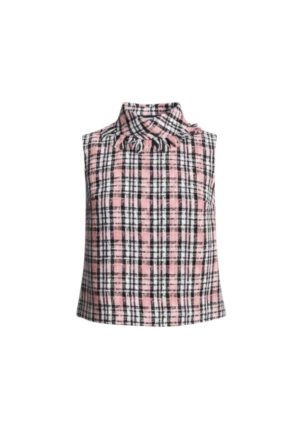 Buru x Val Cropped Sleeveless Mod Top - Bonheur Tweed