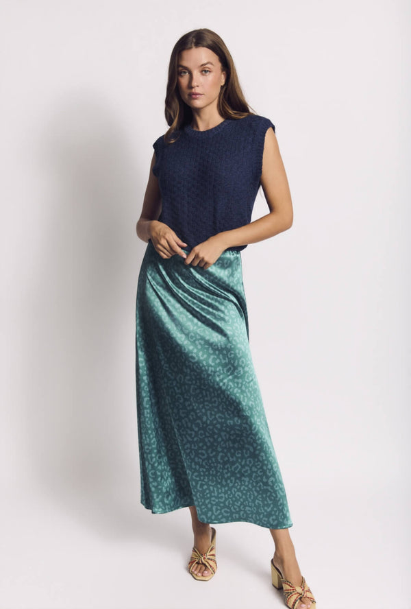 Cropped Sweater Vest - Navy