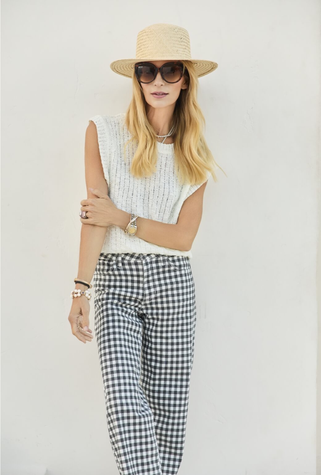 Cropped Sweater Vest - Off White