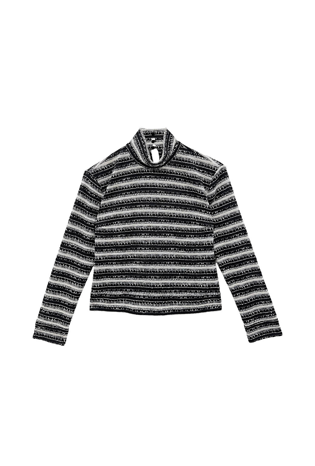 Diane Turtleneck - Black Lurex Bouclé