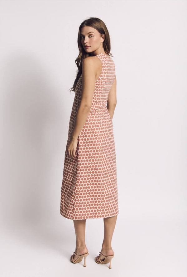 Double Take Dress - Blurred Dot Rust