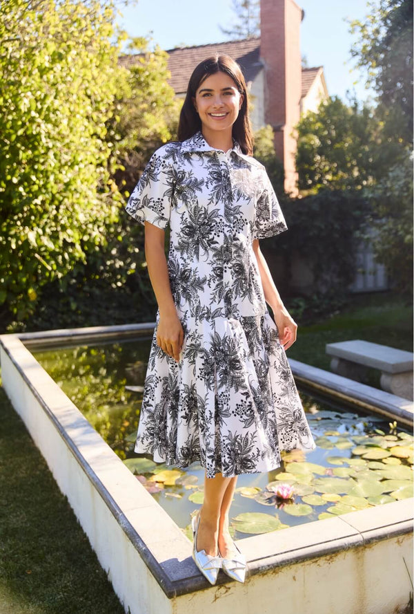 Drop Waist Day Gown - B & W Botanicals