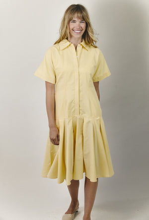 Drop Waist Day Gown - Butter Yellow
