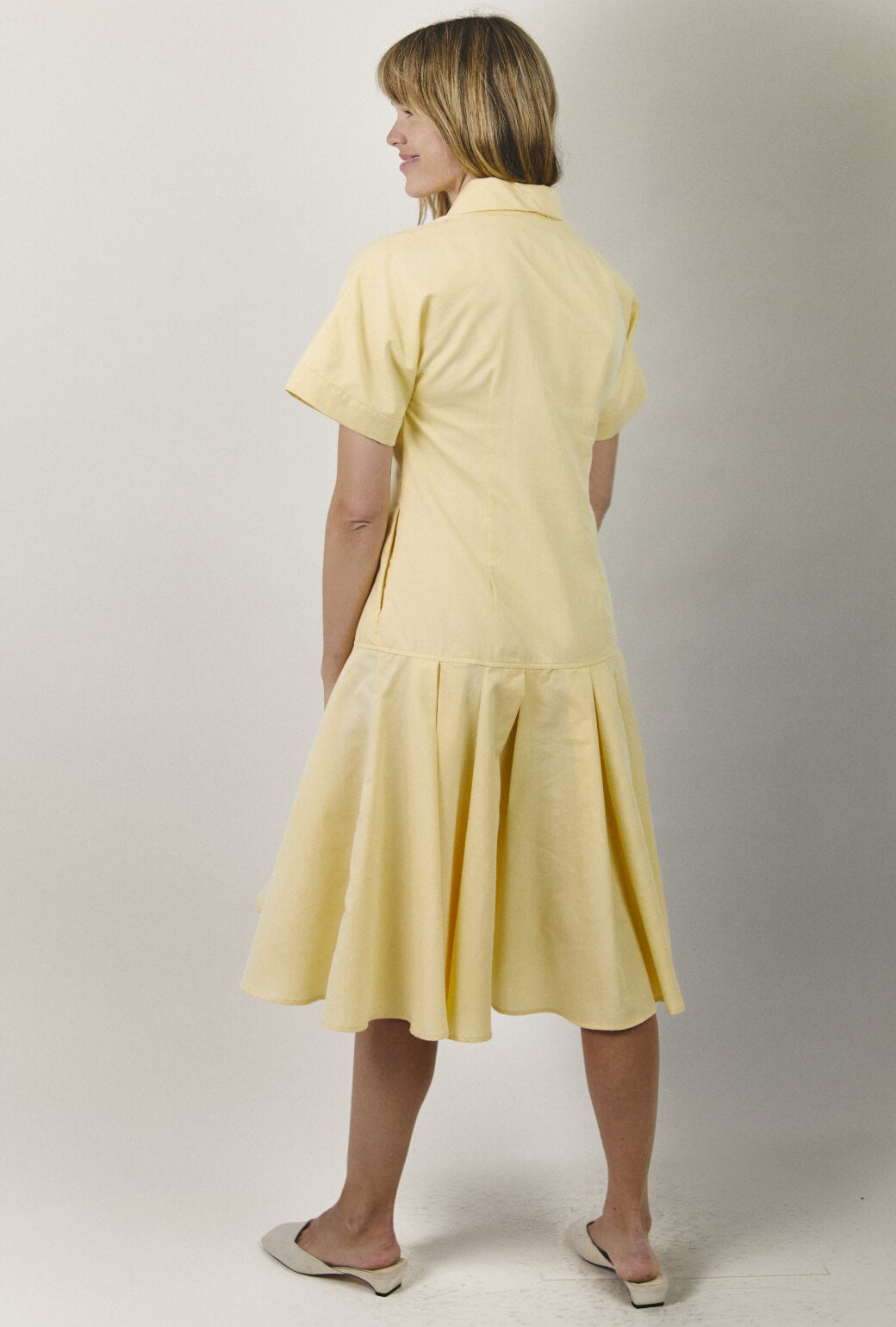 Drop Waist Day Gown - Butter Yellow
