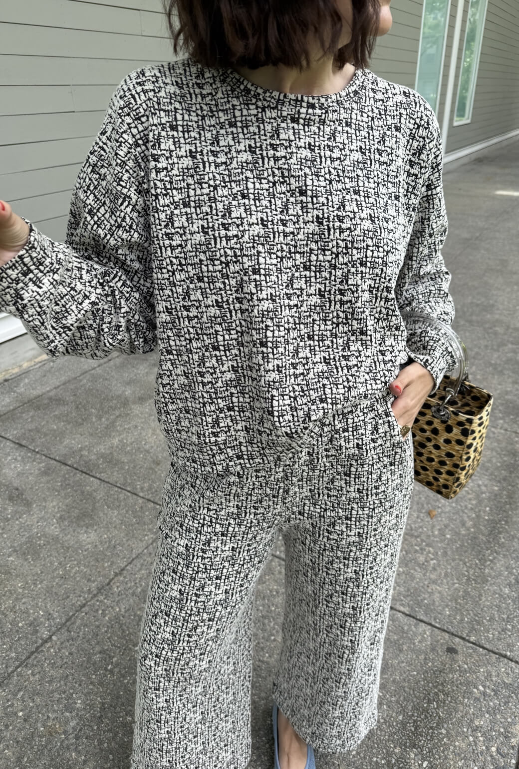 BURU x Val Everyday Pullover - Black Crosshatch