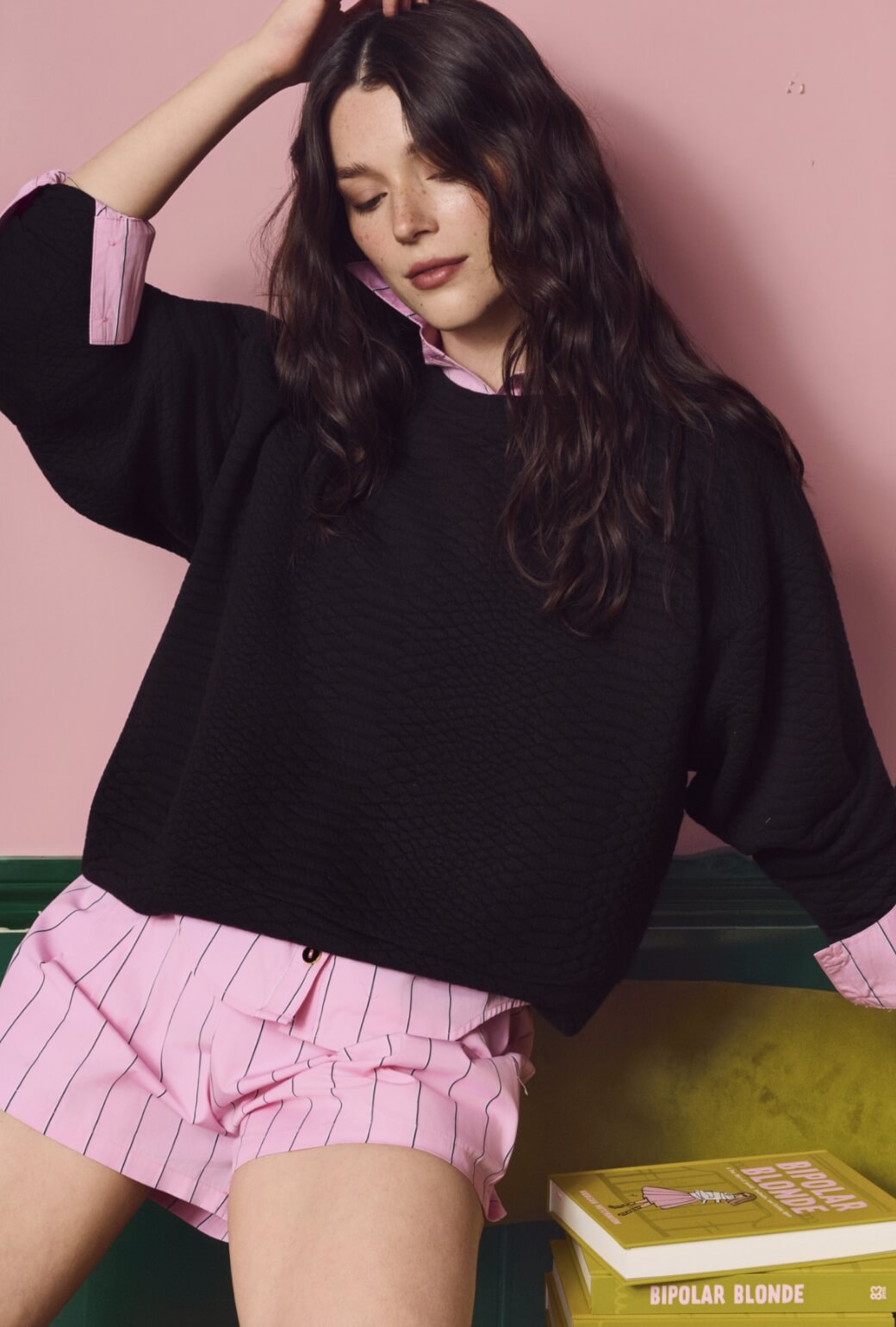 Everyday Pullover - Black Python Knit
