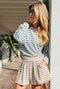 Everyday Pullover - Blue & Taupe Stripe Knit