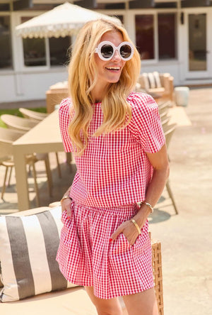 Everyday Shorts - Red Gingham