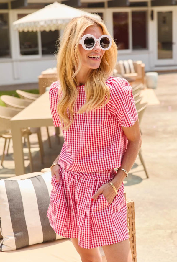 Everyday Shorts - Red Gingham