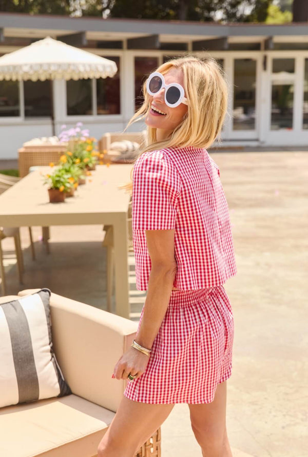 Everyday Shorts - Red Gingham
